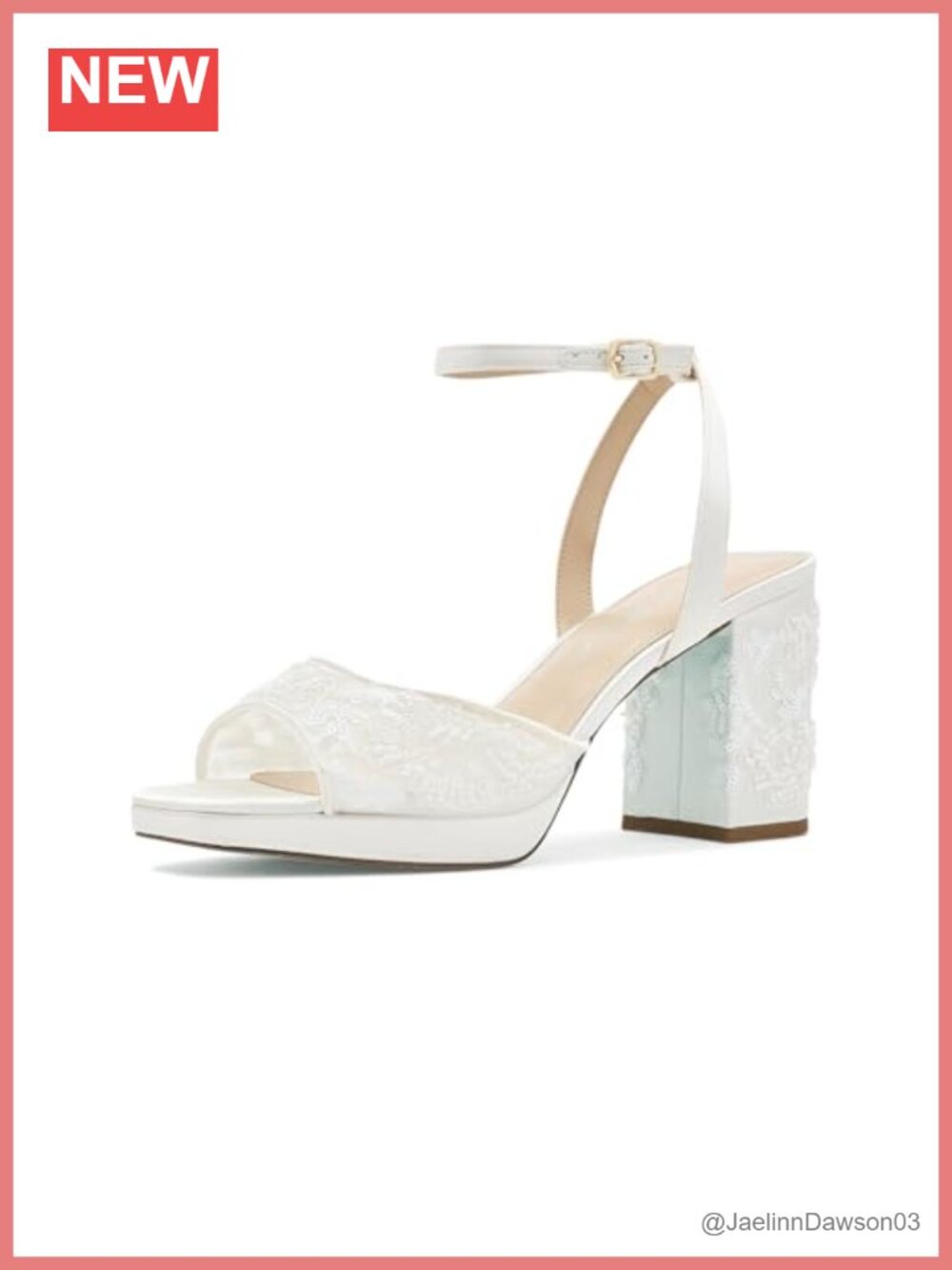 Betsey Johnson Junie Platform Heeled Sandals Ankle Strap PU